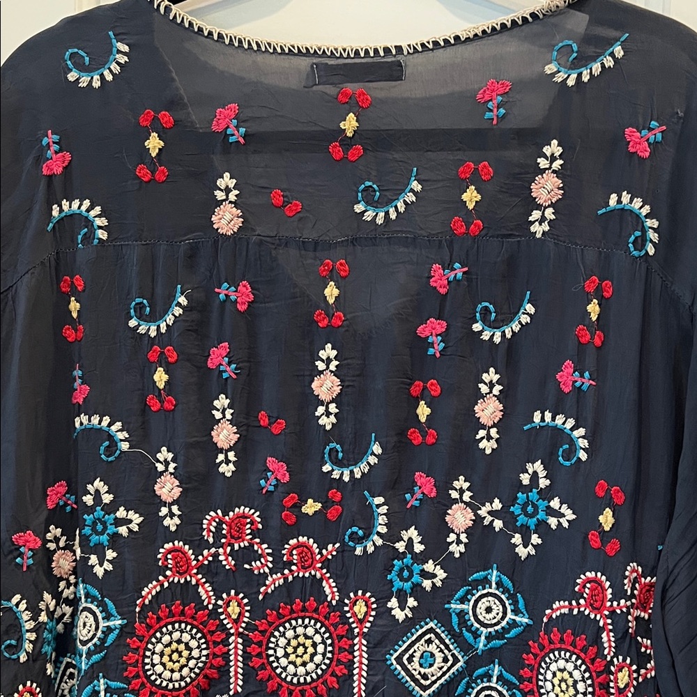Johnny Was Multicolor Embroidered Blouse - Picture 6 of 6
